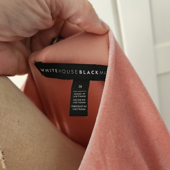 White House Black Market Small Velvet Stretch Pink V-Neck Sleeveless Top - Picture 5 of 7
